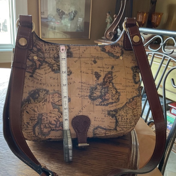 Patricia Nash saddle bag European Maps handbag - Picture 2 of 8